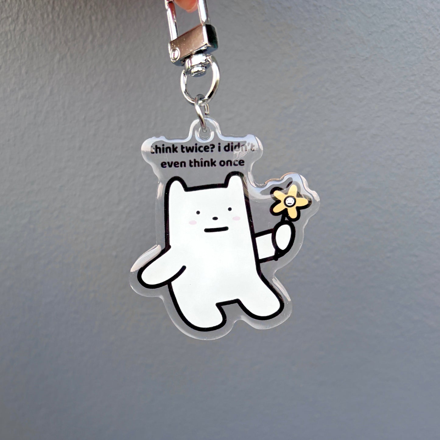 Think Twice Keychain