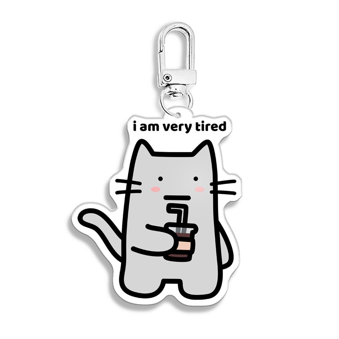 Very Tired Keychain