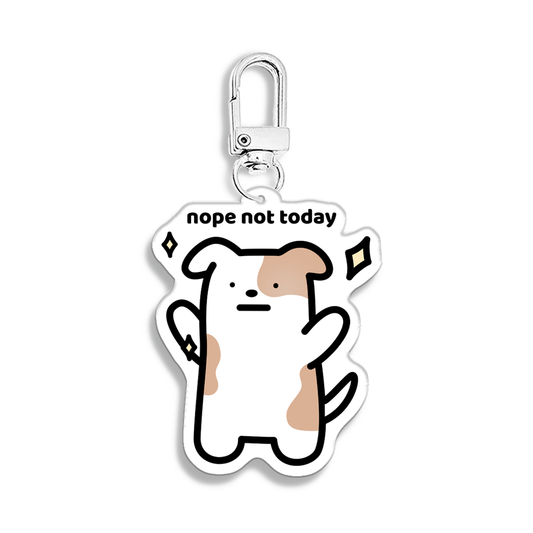 Nope Not Today Keychain