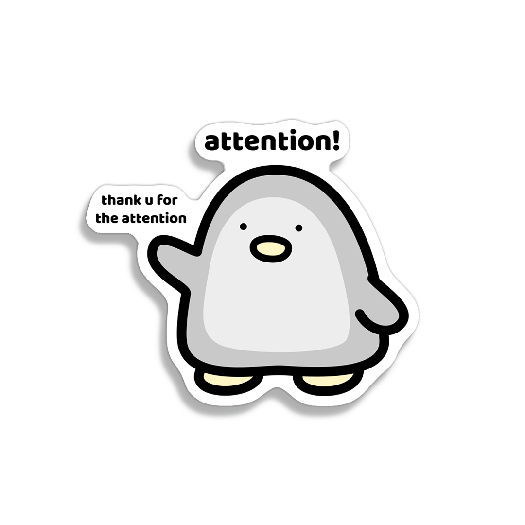 Attention Sticker