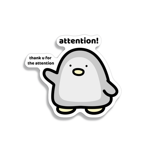 Attention Sticker