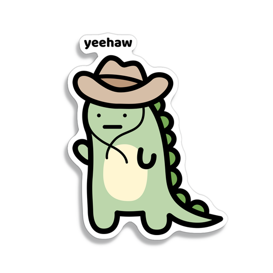 Cowboy Dino Sticker