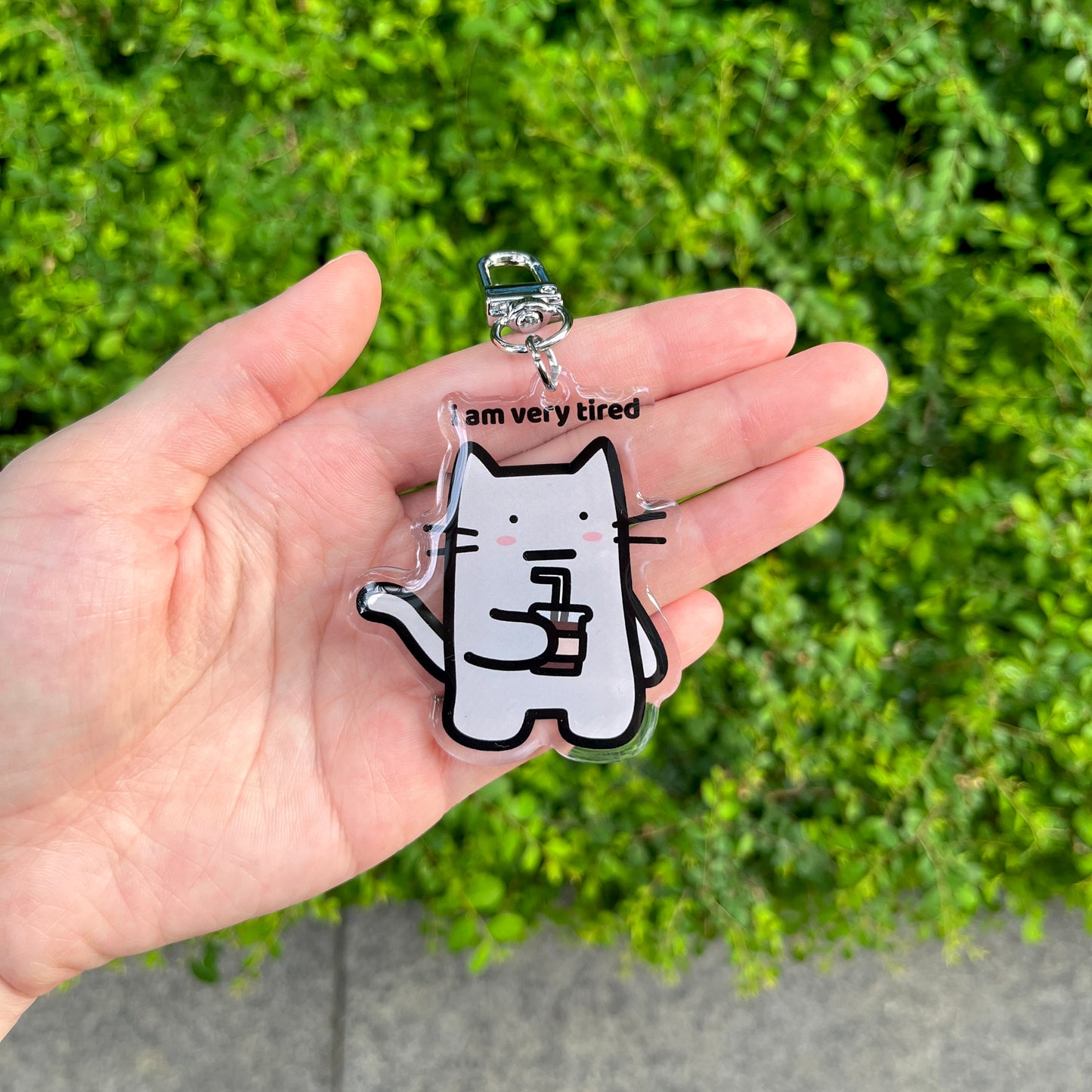Very Tired Keychain