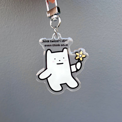 Think Twice Keychain