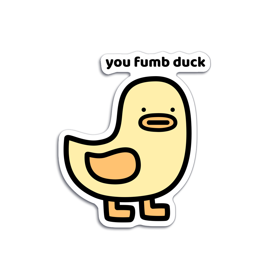 Dottyclub Fumb Duck Sticker