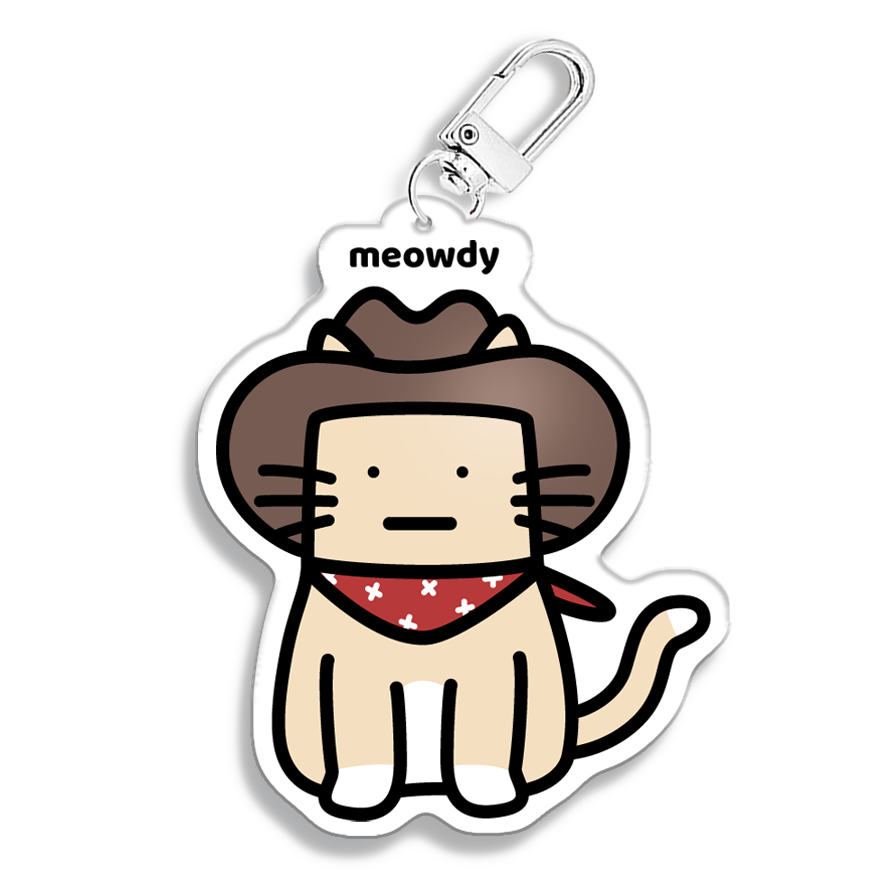 Meowdy Keychain