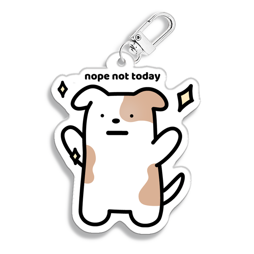 Nope Not Today Keychain