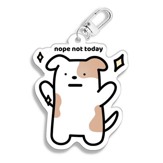 Nope Not Today Keychain