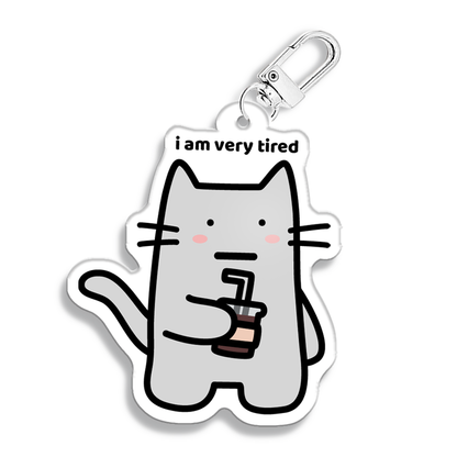 Very Tired Keychain