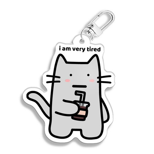 Very Tired Keychain