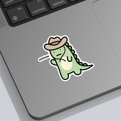 Cowboy Dino Sticker