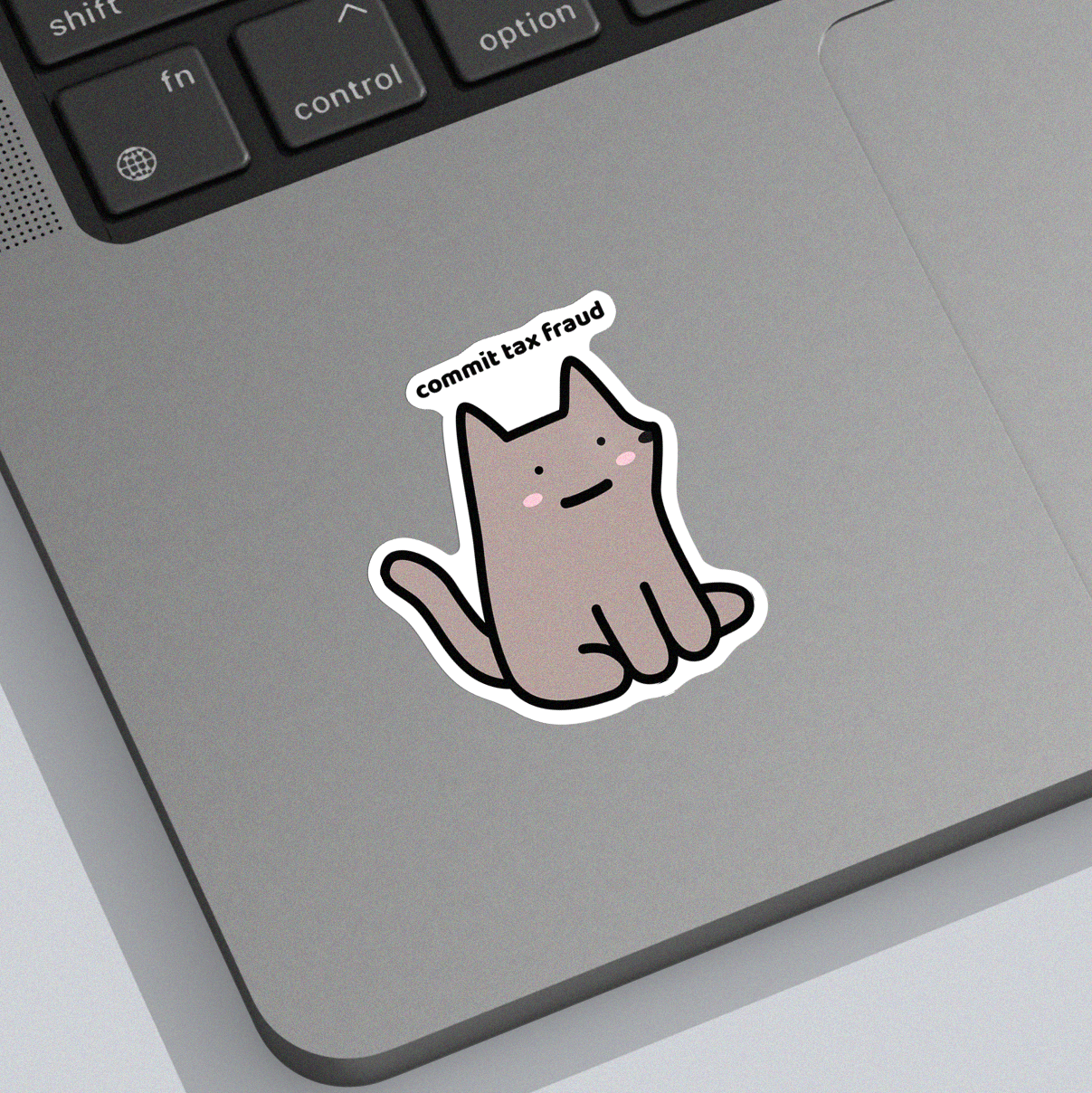 Tax Fraud Dog Sticker