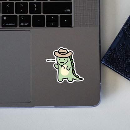 Cowboy Dino Sticker
