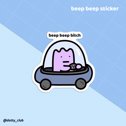 Beep Beep Sticker
