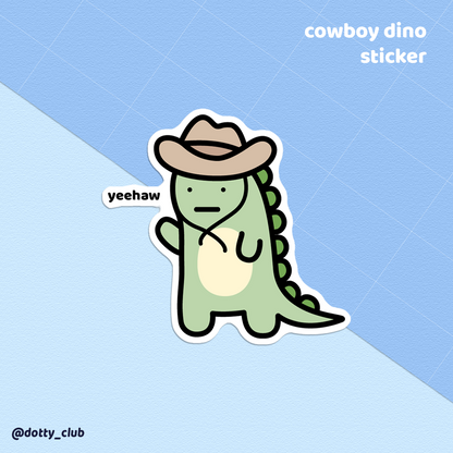 Cowboy Dino Sticker