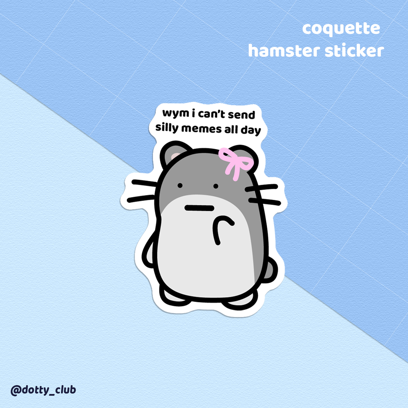 Coquette Hamster Sticker
