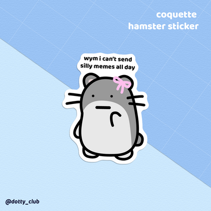 Coquette Hamster Sticker