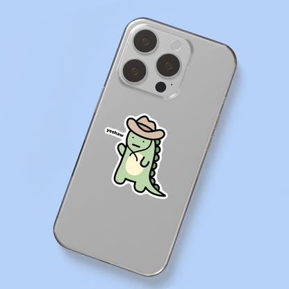 Cowboy Dino Sticker