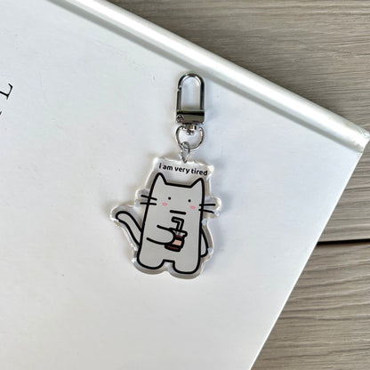 Very Tired Keychain