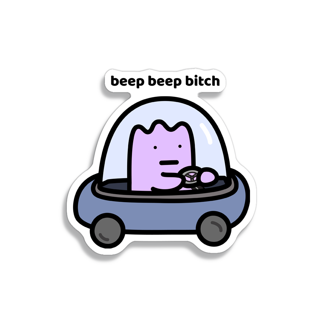 Beep Beep Sticker