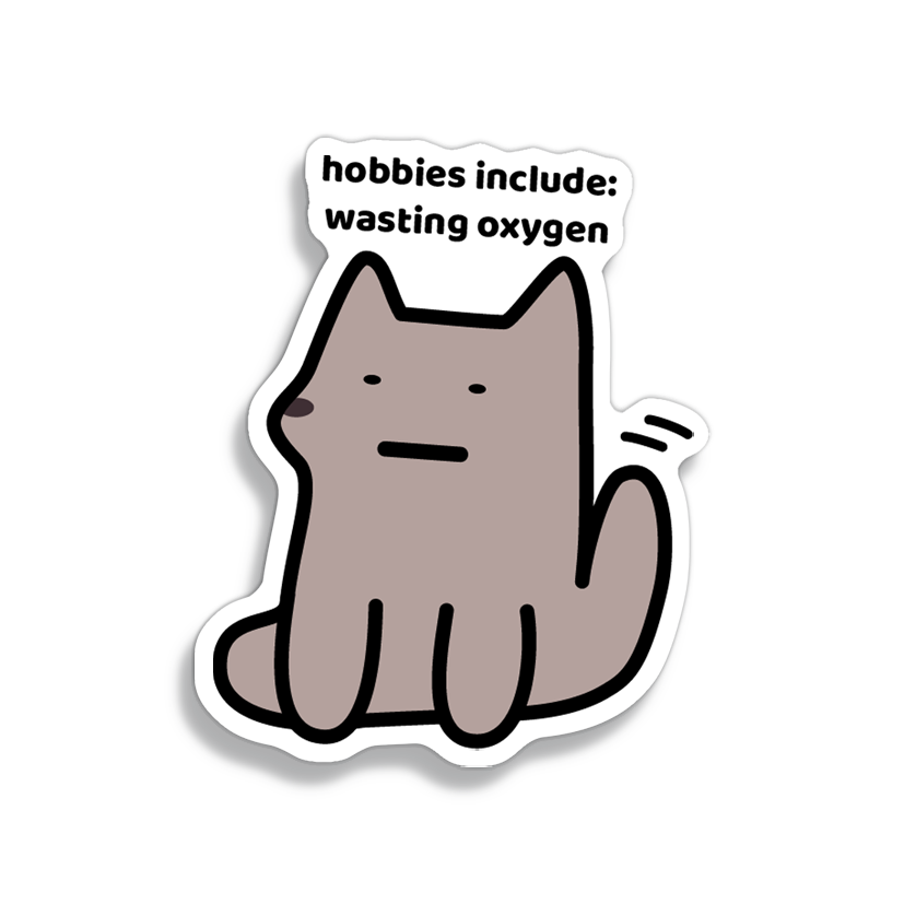 Wasting Oxygen Sticker