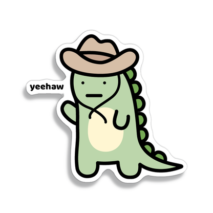 Cowboy Dino Sticker