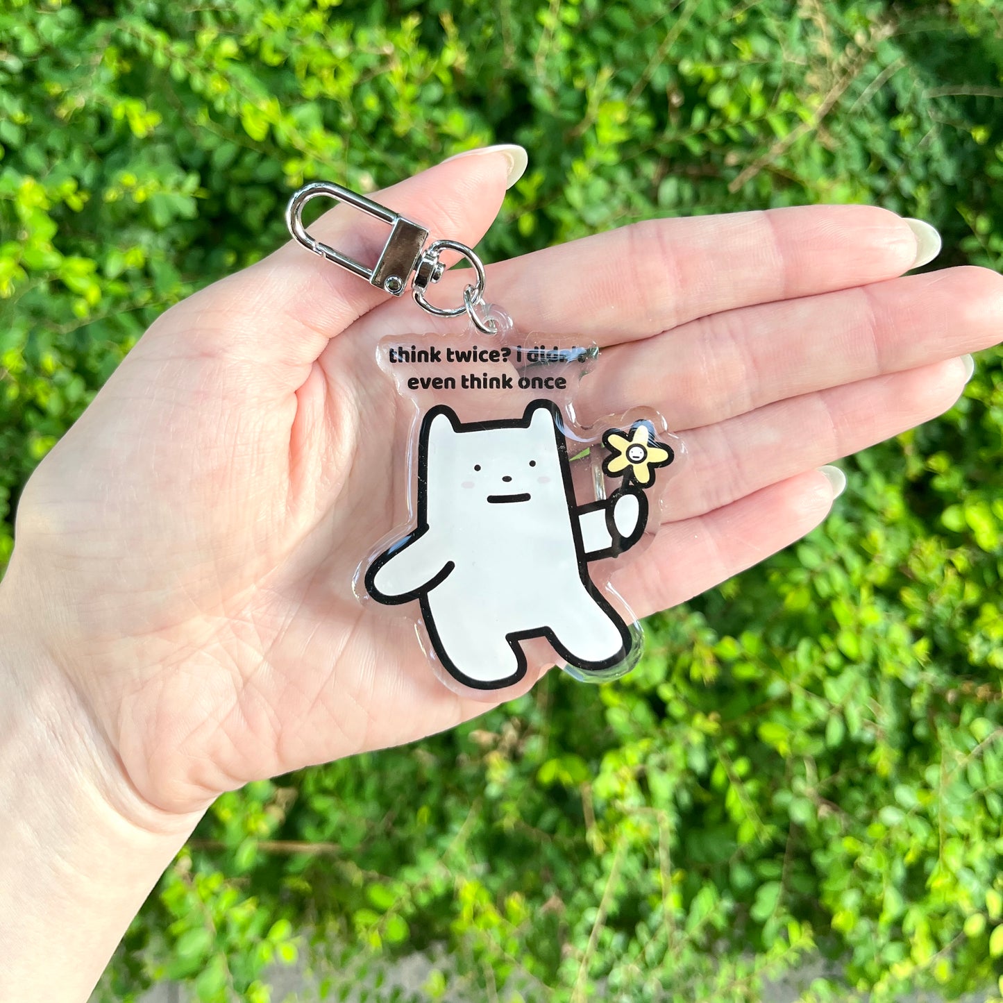 Think Twice Keychain